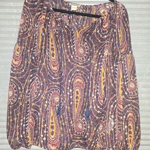 Bohemian Paisley Print Skirt